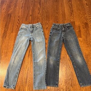 10Slim The Children's Place Kids Denim Jeans - Light Blue and Dark Blue